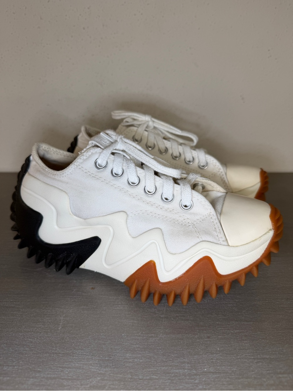 Converse Run Star Motion Platform Sneakers Women's 5.5 Men's 4 White Egret